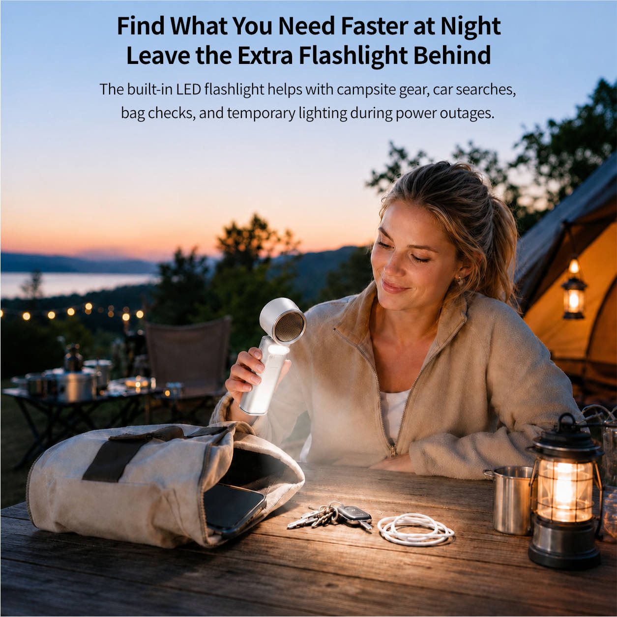 TEC Cooling Handheld Fan – Low-Noise 9000mAh Fan with Power Bank | Traverseon
