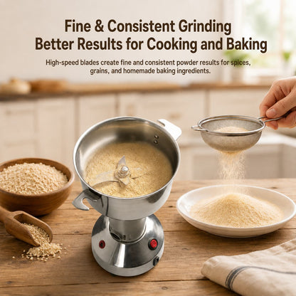 350g Electric Kitchen Grinder – High-Speed Spice & Grain Mill | Traverseon