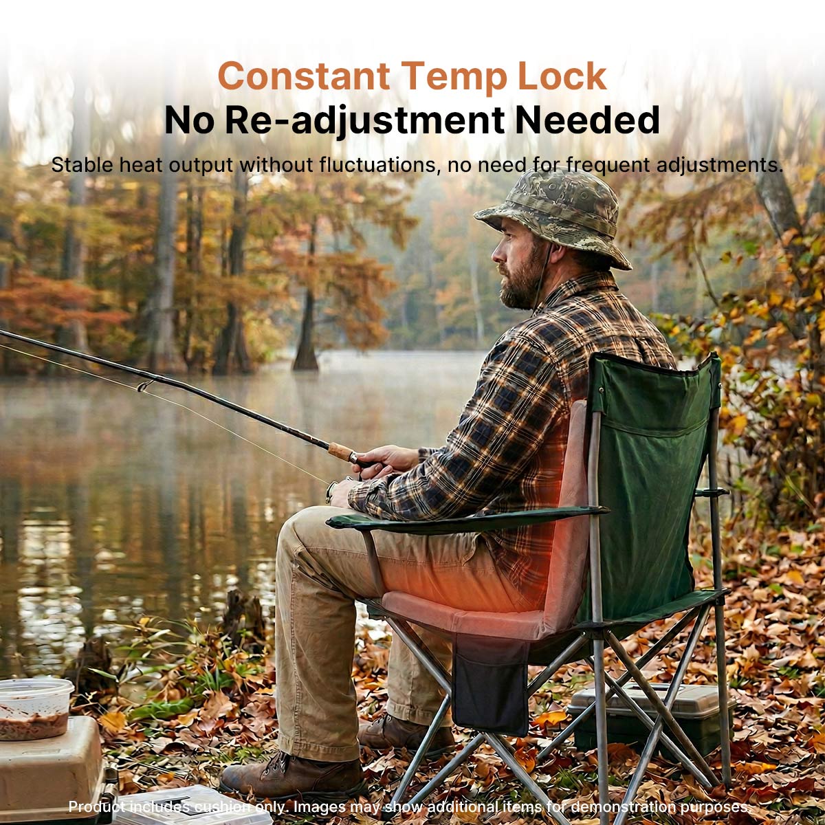 Heated Seat Cushion – All-Season 3 Gear Foldable for Camping Fishing Hiking | Traverseon