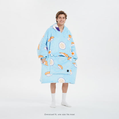 USB Heated Wearable Blanket Hoodie – 3-Zone Flannel Warmth | Traverseon