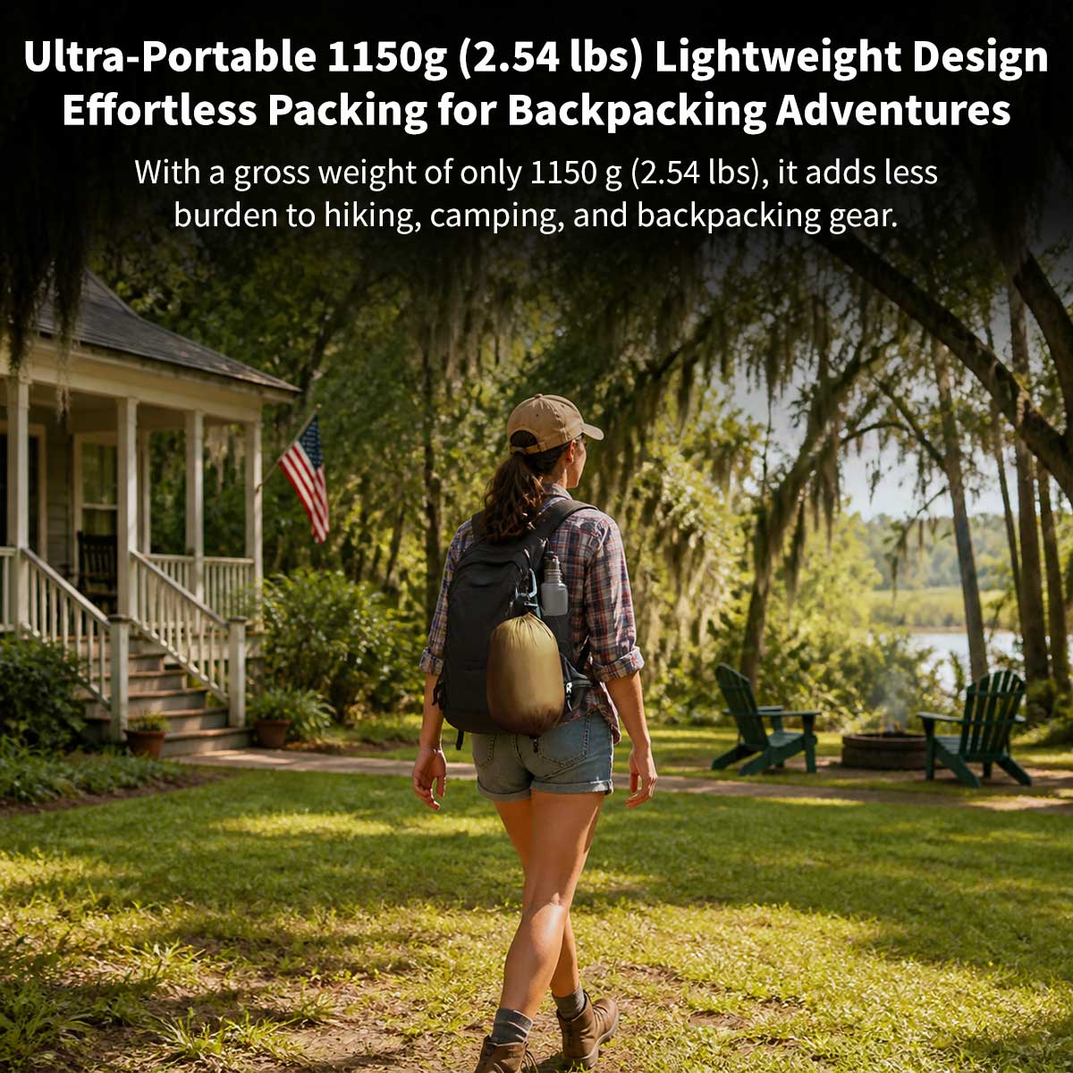 Camping Hammock with Mosquito Net – 273x100 cm Double, 250 kg Capacity | Traverseon