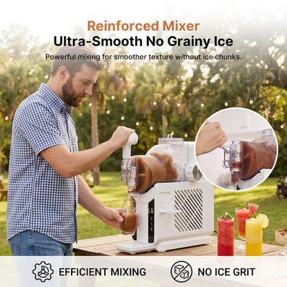 Traverseon 1.8L Portable Slushie & Ice Cream Maker | 110V Blue | Summer Party Essential