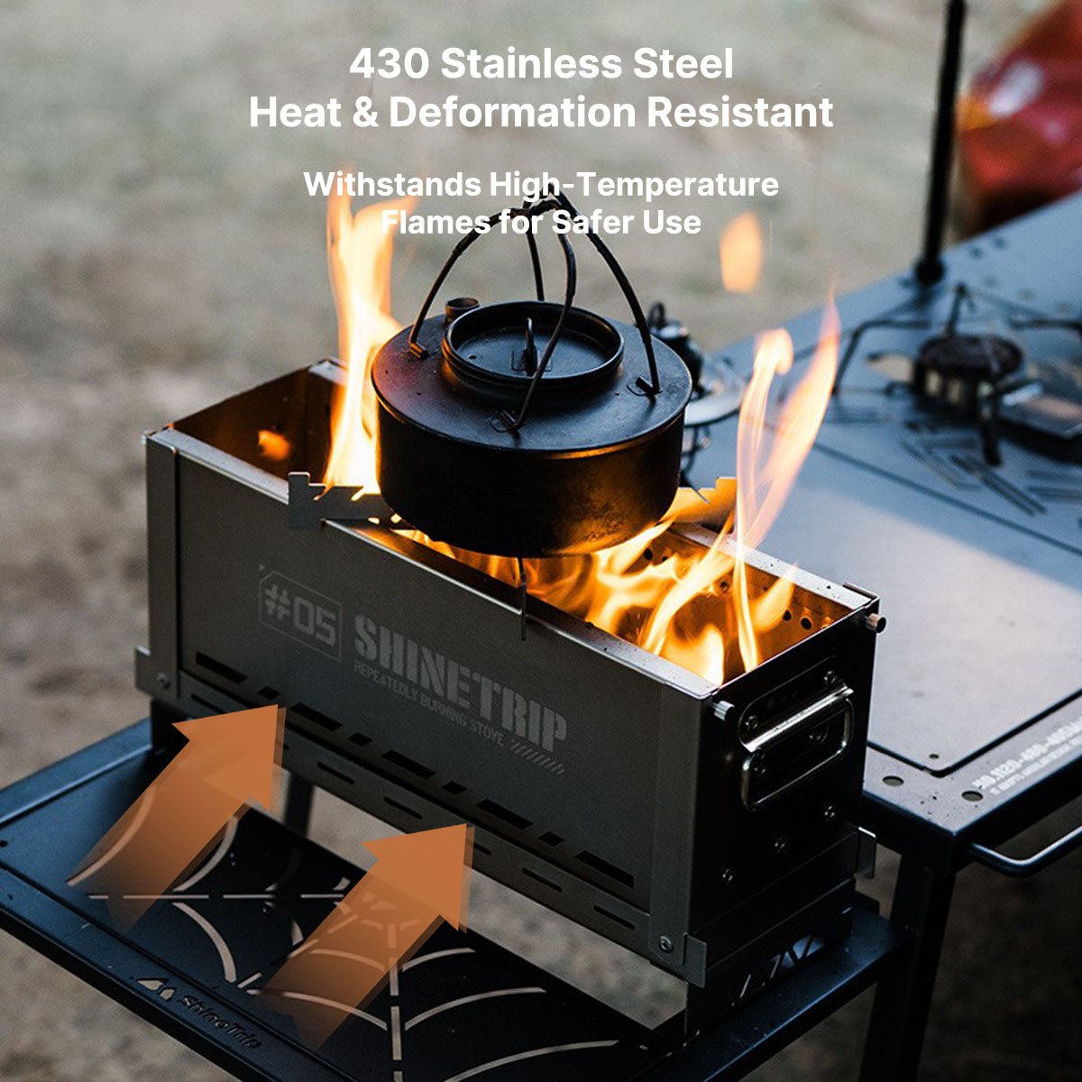 Wood Burning Camp Fire Pit – Secondary Combustion, Lightweight and Versatile