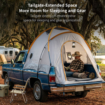 Pickup Truck Bed Tent with Rainfly – Waterproof Camping Shelter for 5.5–8 ft Beds | Traverseon