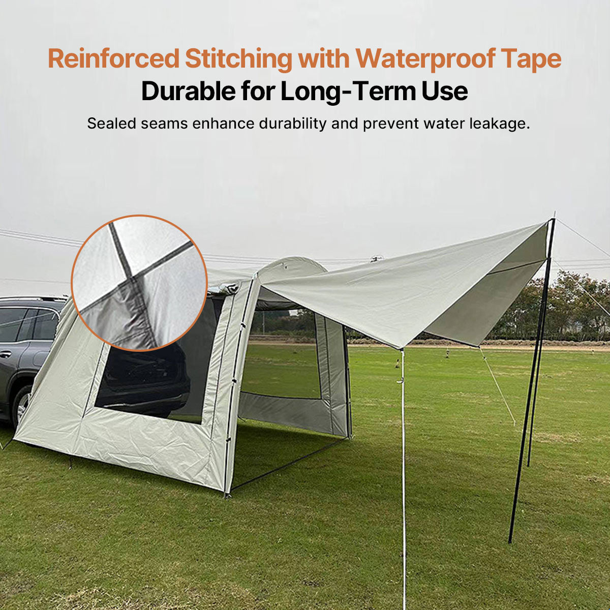SUV Tailgate Tent Canopy – 210T 3000 Waterproof UV Protection for Car Camping | Traverseon