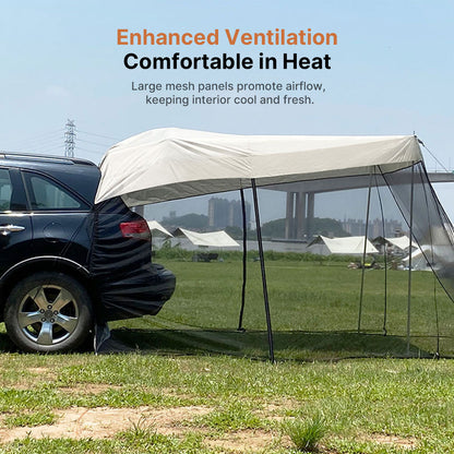 SUV Trunk Canopy Tent – Mosquito Net Sunshade Waterproof Car Shelter | Traverseon