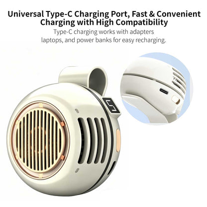 Portable Clip-On Bladeless Fan – 360° Wearable Cooling Fan | Traverseon