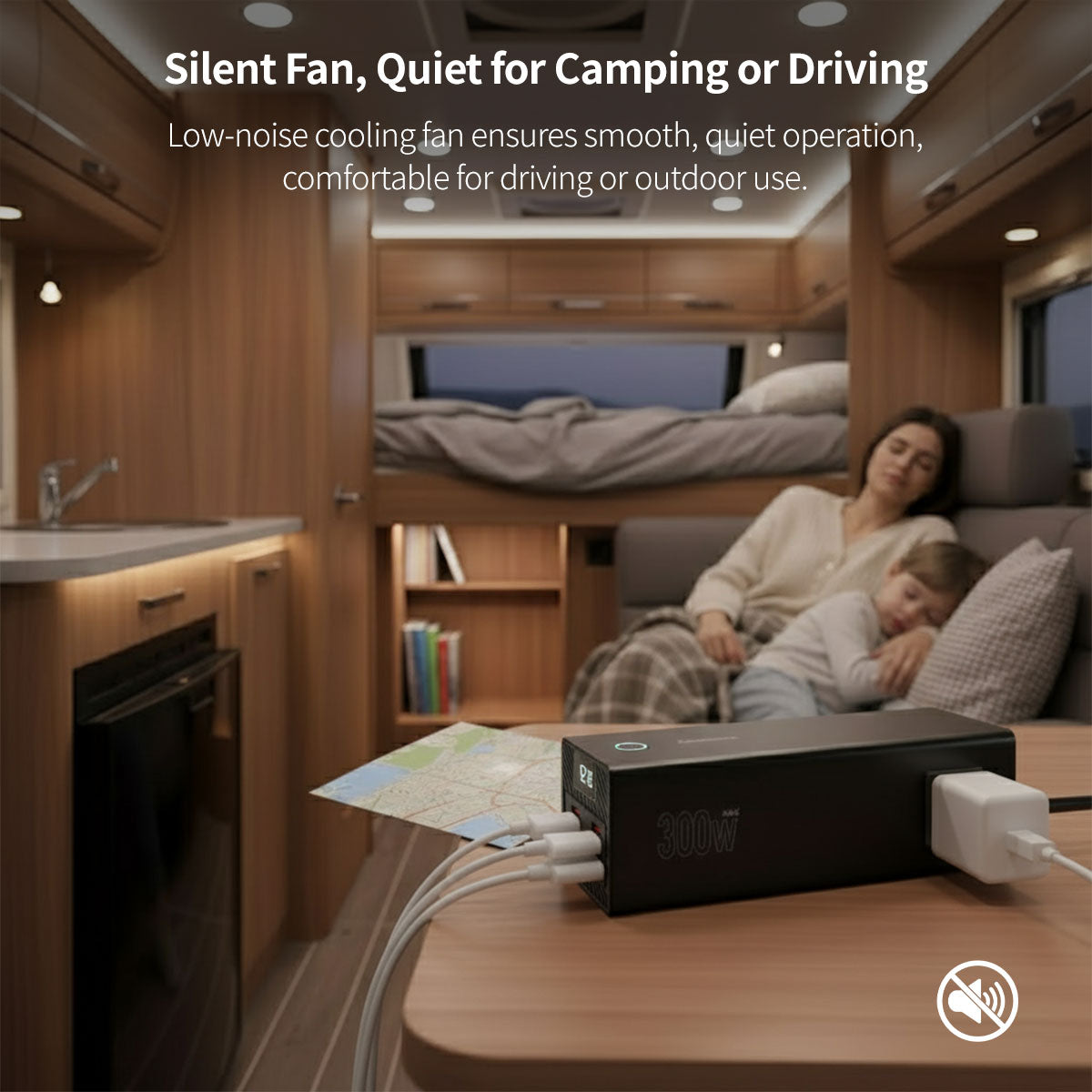 Car Power Inverter – Dual Fast Charge, 2 Outlets & 4 USB, Fits All Vehicles, Road Trips & Camping Must-Have| Traverseon