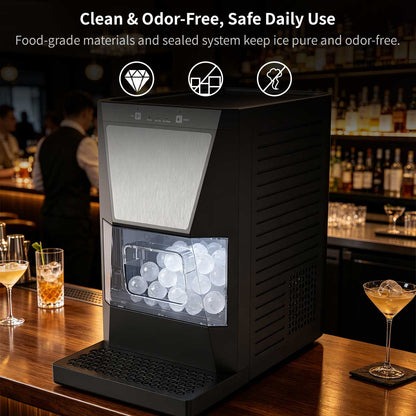 Clear Sphere Ice Maker – One-Touch Self-Cleaning Portable Countertop Machine | Traverseon