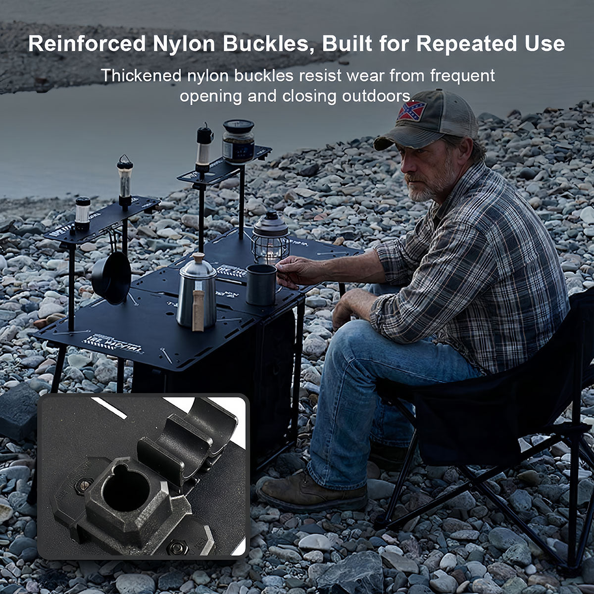 Camping Table – Folding Portable 30L Skeleton Tactical Bag 2-in-1 Outdoor | Traverseon