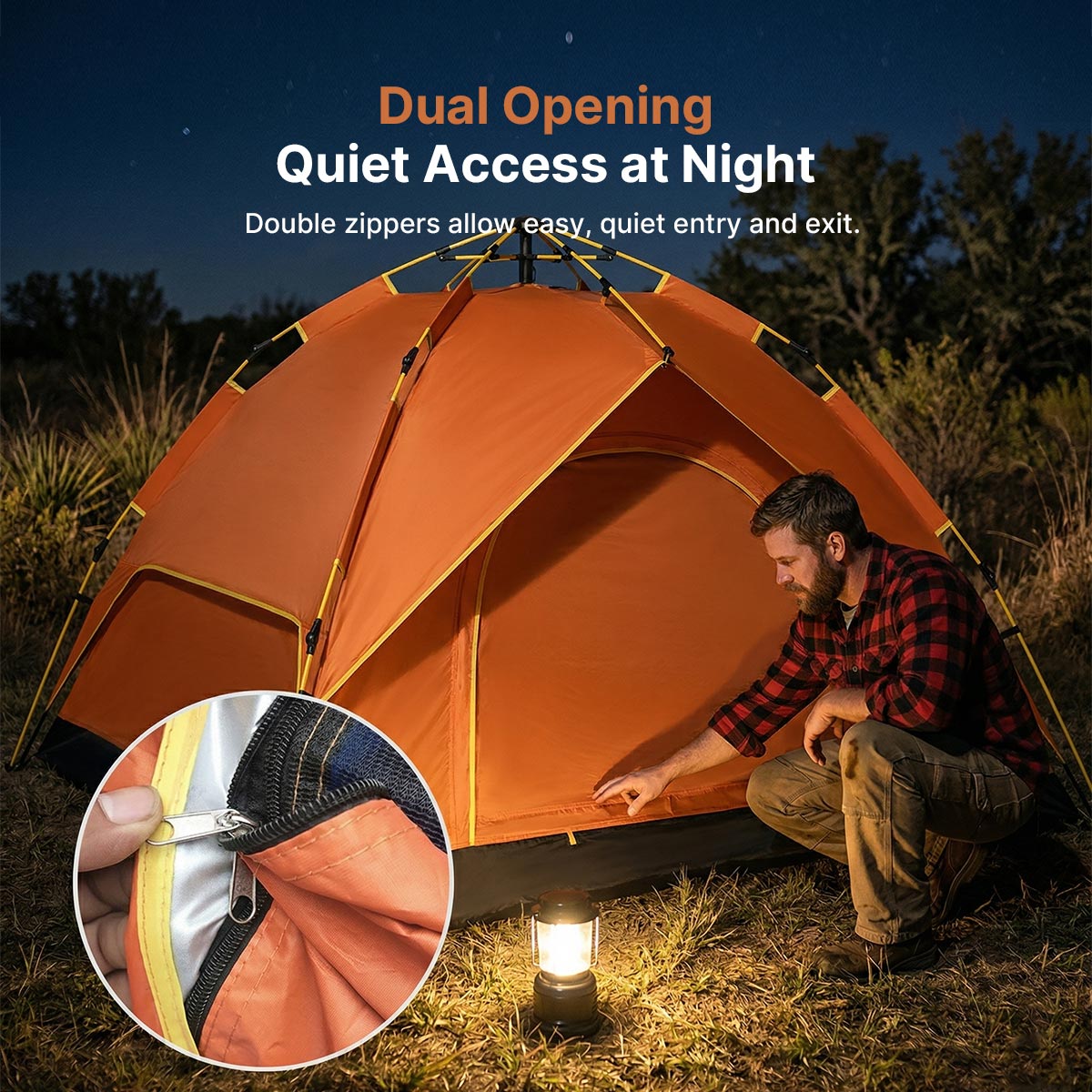 2 Person Pop Up Camping Tent – 3s Setup Double Layer Waterproof UV Protection for Hiking Beach Backpacking | Traverseon