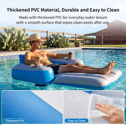 Motorized Pool Lounger – 250 lb Dual-Motor Inflatable Float | Traverseon
