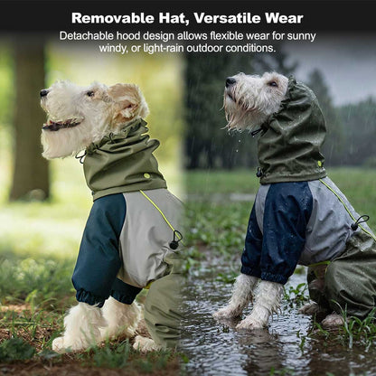 4-Leg Pet Outdoor Jacket, 3-in-1 Waterproof Windproof Reflective Warm Coat | Traverseon