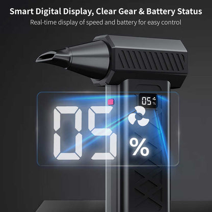 6-Speed Turbo Violence Fan, 2-in-1 Blow & Suction, 6000mAh Portable Blower with Emergency Tools|Traverseon
