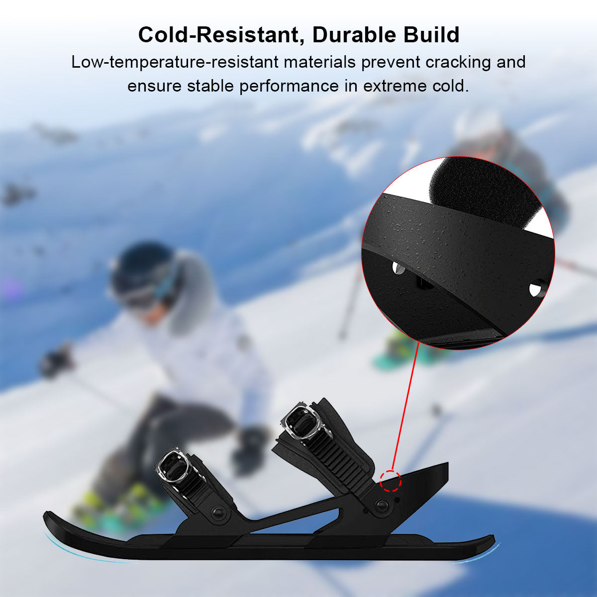 Ski Snow Skates – Mini Short Adjustable Bindings Adult Kids Portable Snow Skiing | Traverseon