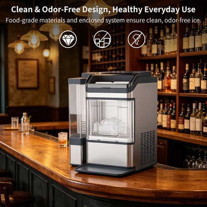 Commercial Portable Ice Maker – 17KG/38LB Fast Self-Clean Countertop Ice Machine | Traverseon