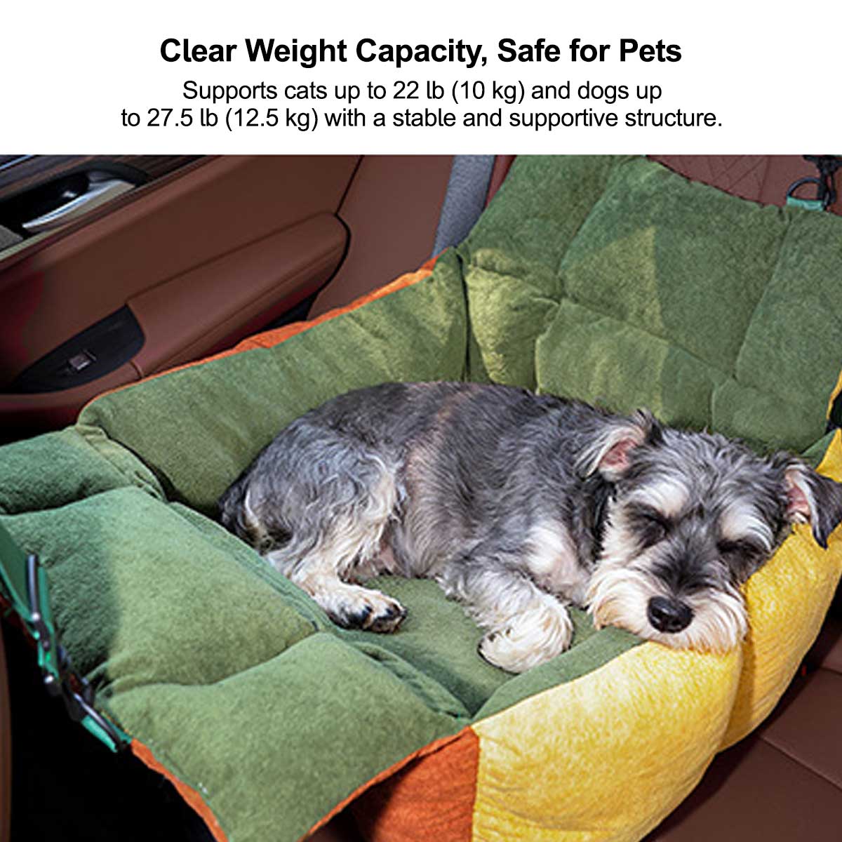 Dog Car Seat 3-in-1 Pet Travel Carrier Washable Safe for Small Medium Pets | Traverseon