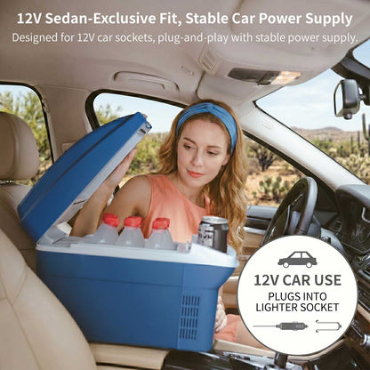 12V Portable Car Cooler & Warmer – 8L Quiet 33dB for Car Camping | Traverseon