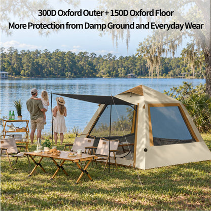 Traverseon Pole-Free Air Tent – 4–8 Person Inflatable Pop-Up Tent with Canopy