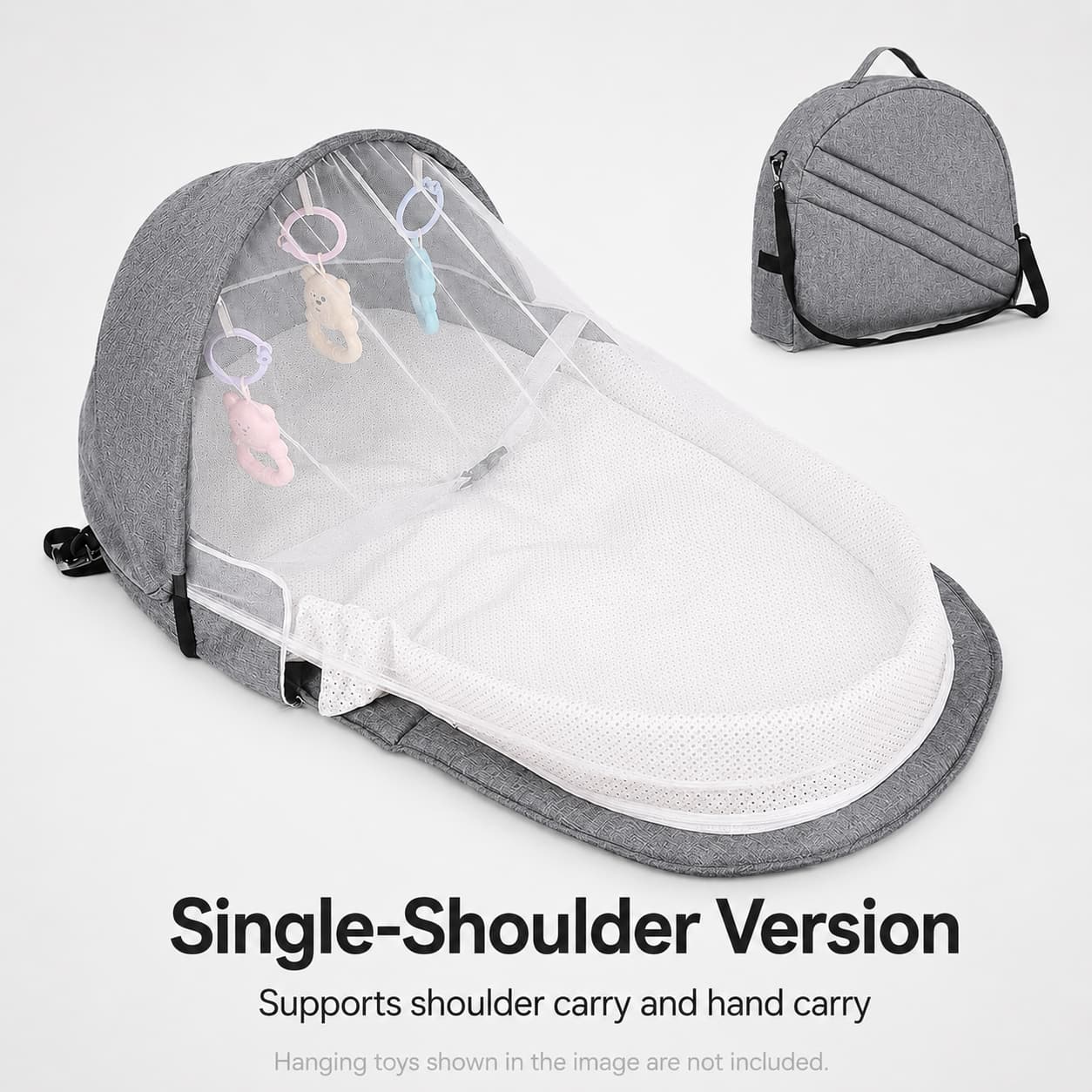 Portable Baby Travel Bassinet – 1.8 lb Foldable Mosquito Net Bed | Traverseon
