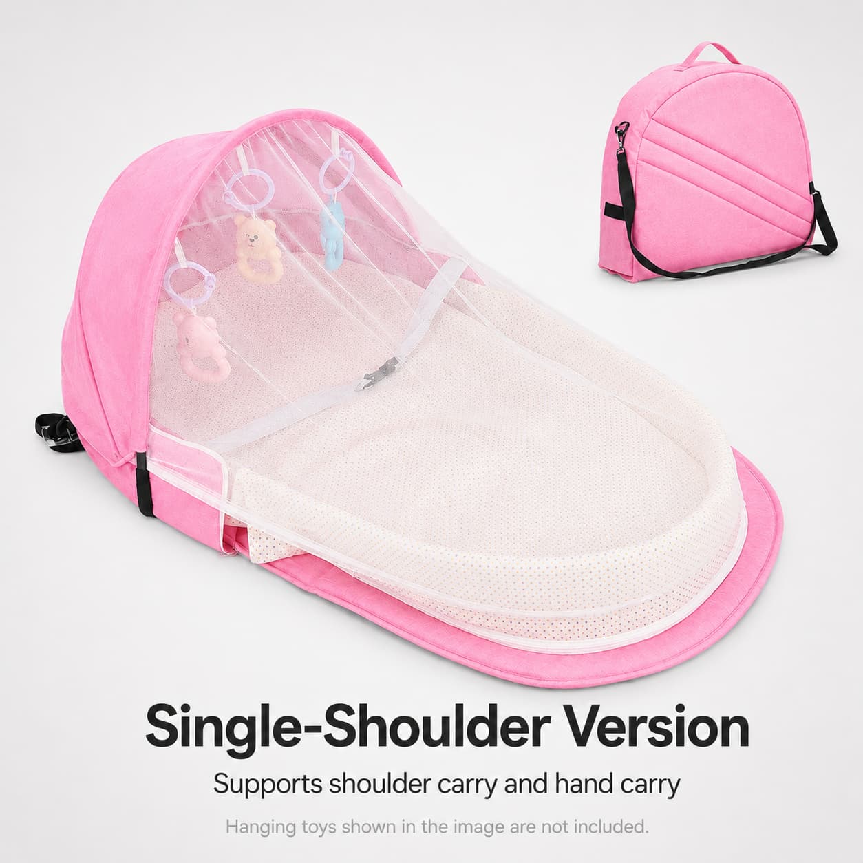 Portable Baby Travel Bassinet – 1.8 lb Foldable Mosquito Net Bed | Traverseon