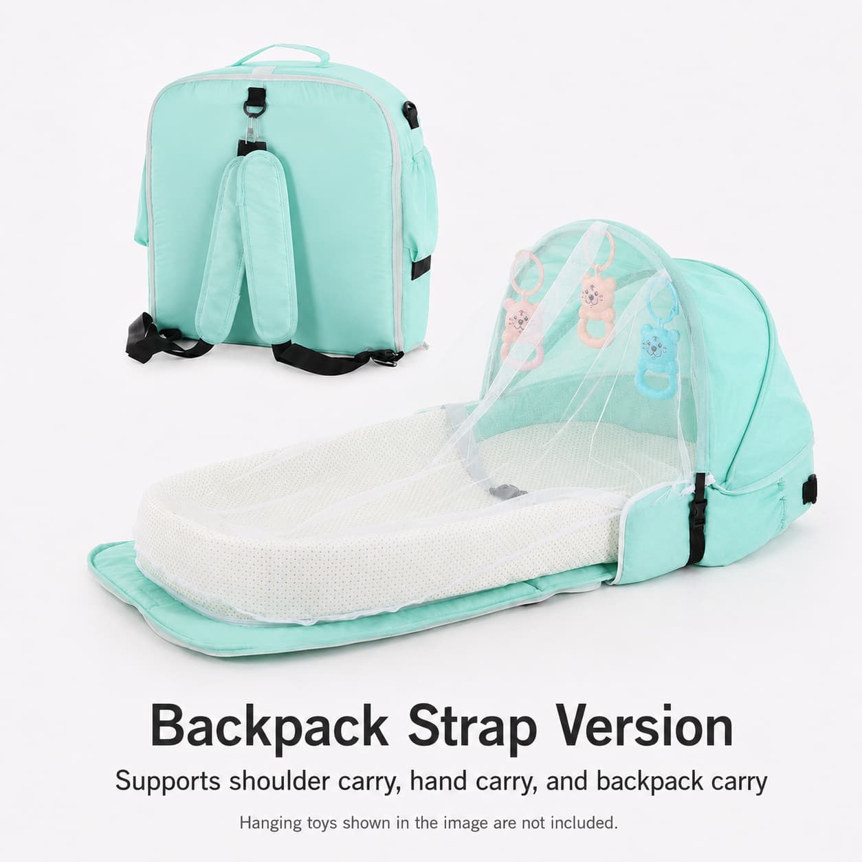 Portable Baby Travel Bassinet – 1.8 lb Foldable Mosquito Net Bed | Traverseon
