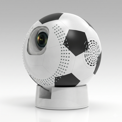 Soccer-Shaped Smart Projector – 360° WiFi6 Home Theater | Traverseon
