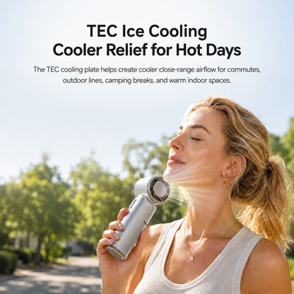 TEC Cooling Handheld Fan – 9000mAh Rechargeable Fan with Power Bank | Traverseon