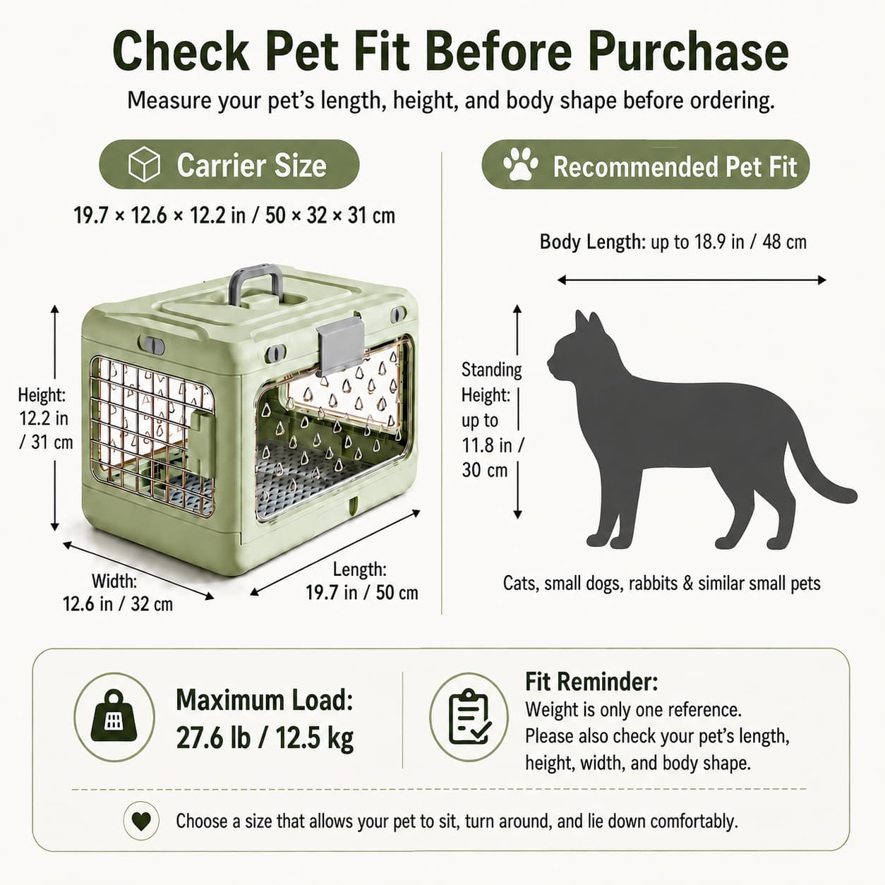 Top-Opening Foldable Pet Carrier – Hard-Sided Ventilated for Air Travel | Traverseon