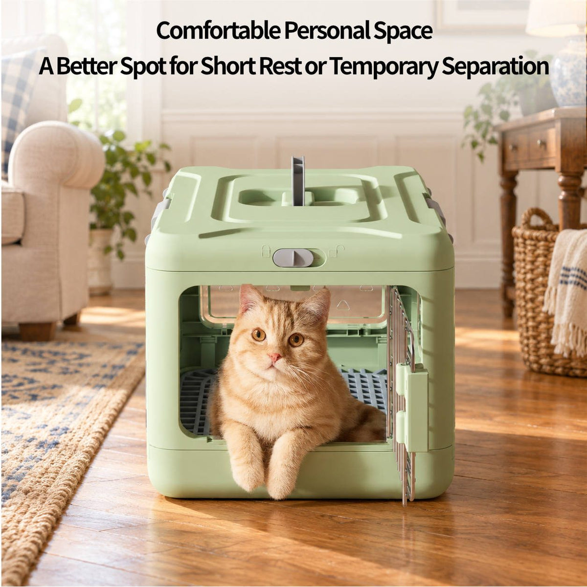 Top-Opening Foldable Pet Carrier – Hard-Sided Ventilated for Air Travel | Traverseon