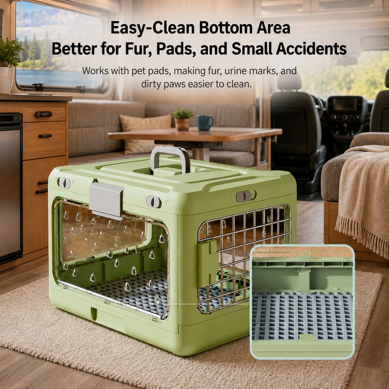 Top-Opening Foldable Pet Carrier – Hard-Sided Ventilated for Air Travel | Traverseon