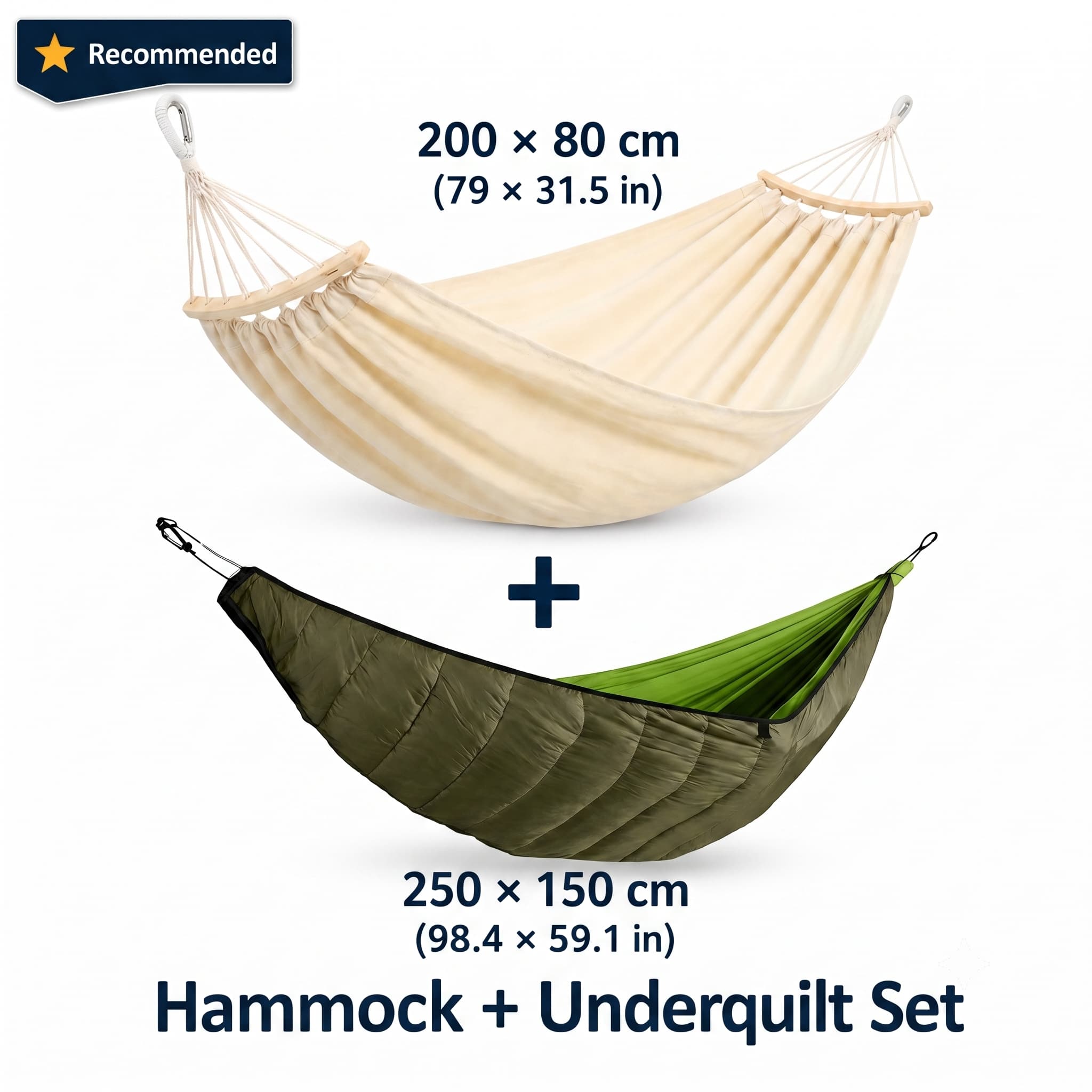 Camping Hammock Underquilt – 41–59°F, 2.76 lb Windproof Quilt | Traverseon