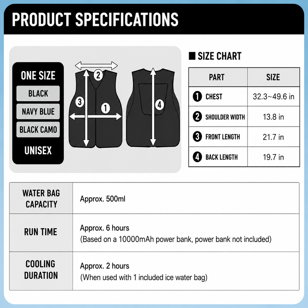 Water Circulation Cooling Vest – Adjustable Summer Cooling Gear | Traverseon