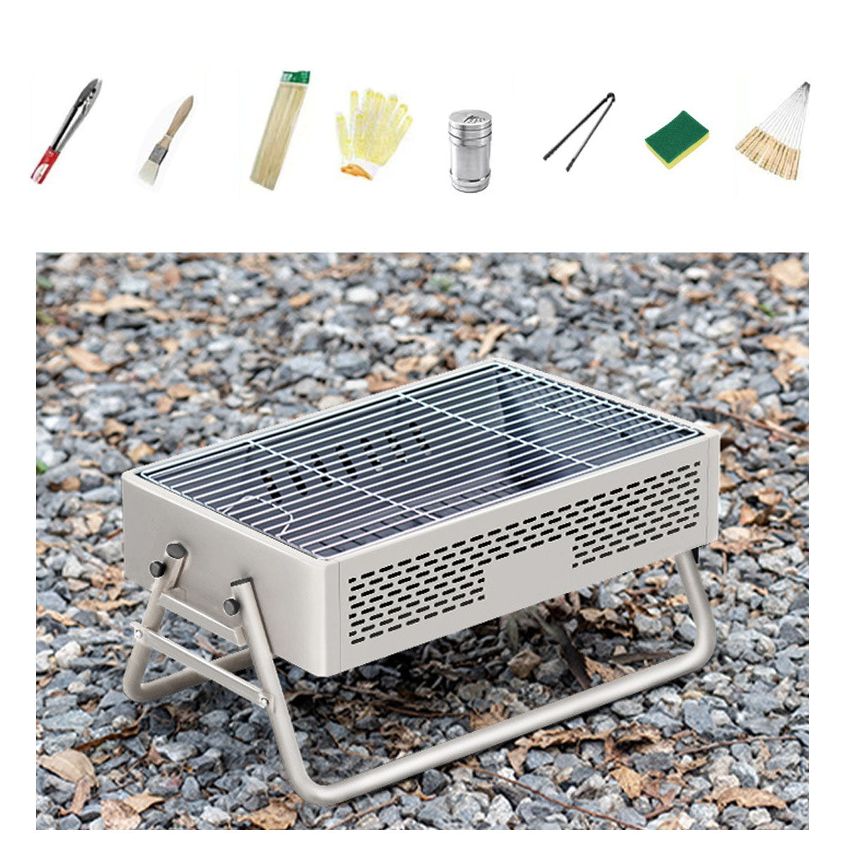 Portable Smokeless BBQ Grill – Foldable 27cm Wide for 5+ People | Traverseon