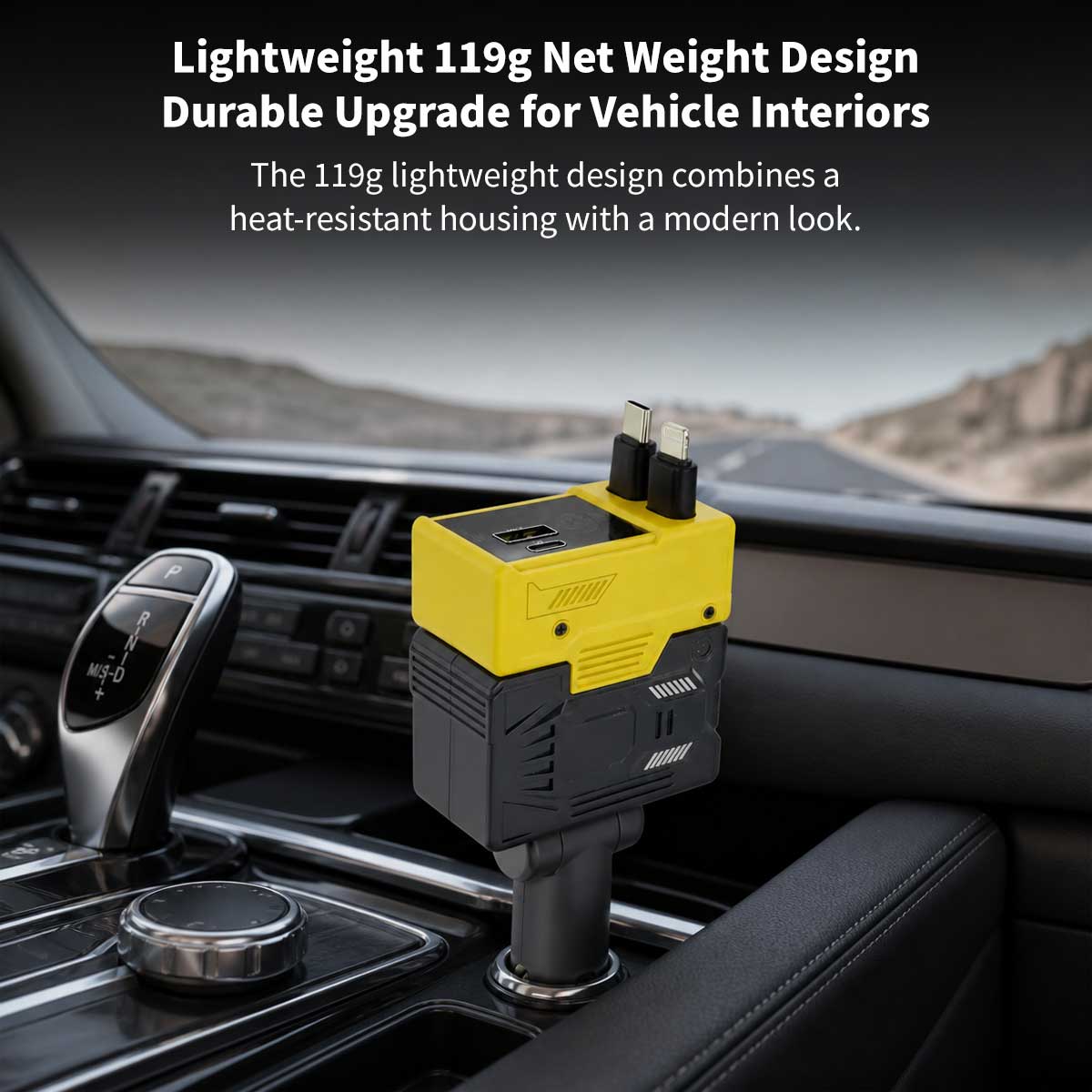 120W Retractable Car Charger – 4-in-1 Dual Cables, 66W USB-C Fast Charge | Traverseon