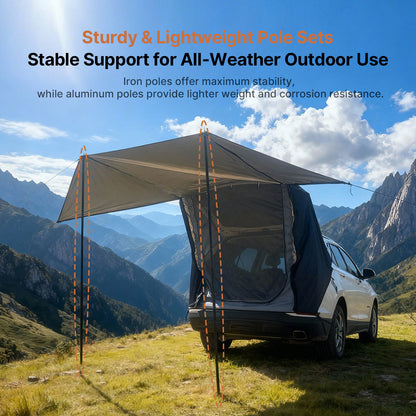 SUV Car Camping Tailgate Awning, Waterproof Privacy Screen, Extended Canopy, All-Terrain & All-Season Use | Traverseon