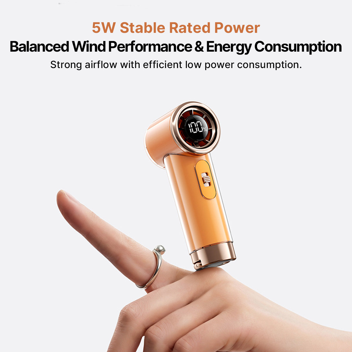 Portable Handheld Turbo Mini Fan – 15000RPM LED Low Noise Outdoor&Travel | Traverseon