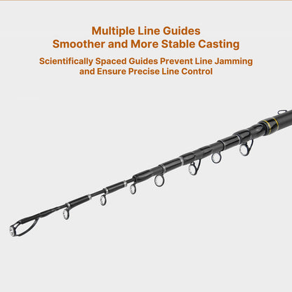 Carbon Fiber Telescopic Fishing Rod – Portable Lure Travel Pole