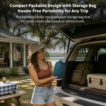 Double Camping Hammock with Mosquito Net – 270×140 cm, 250 kg Capacity | Traverseon