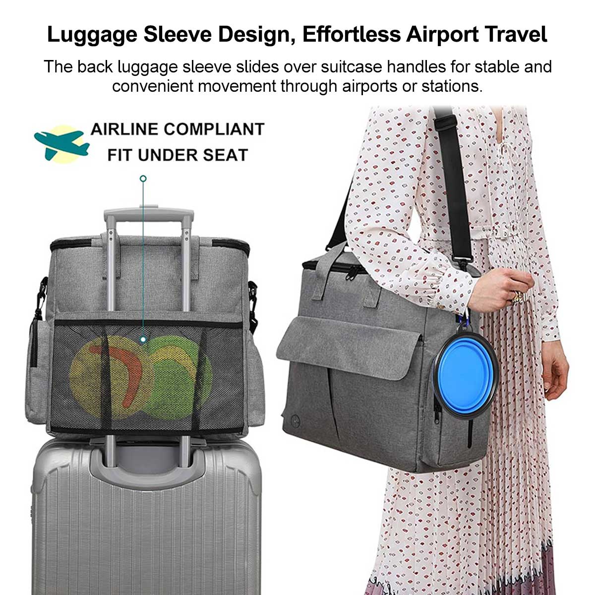 13-Piece Pet Travel Organizer Bag – Airline Approved Storage Kit | Traverseon