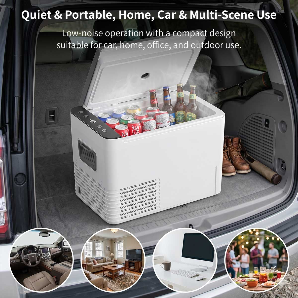 Compressor Car Refrigerator – -18°C Portable Freezer Cooler for Car, RV & Camping | Traverseon