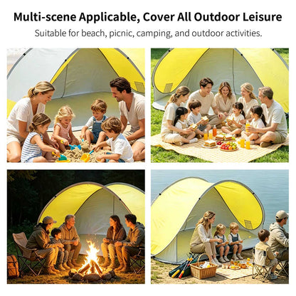Pop-Up Beach Tent – Instant Setup UV Protection Sun Shelter | Traverseon