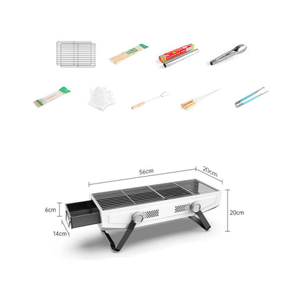Portable Stainless Steel Grill – Foldable 3-7 People BBQ | Traverseon