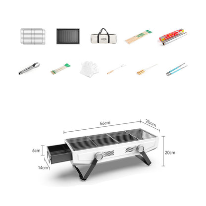Portable Stainless Steel Grill – Foldable 3-7 People BBQ | Traverseon