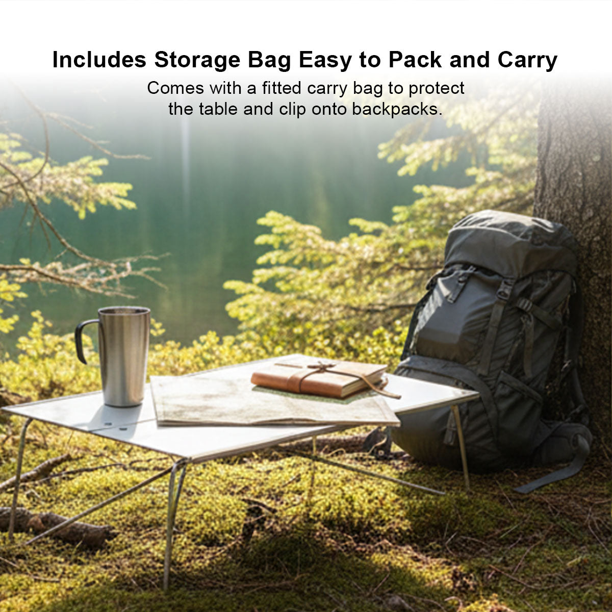 A4-Size Ultra-Light Foldable Aluminum Outdoor Table – Compact Camp Side Table | Traverseon