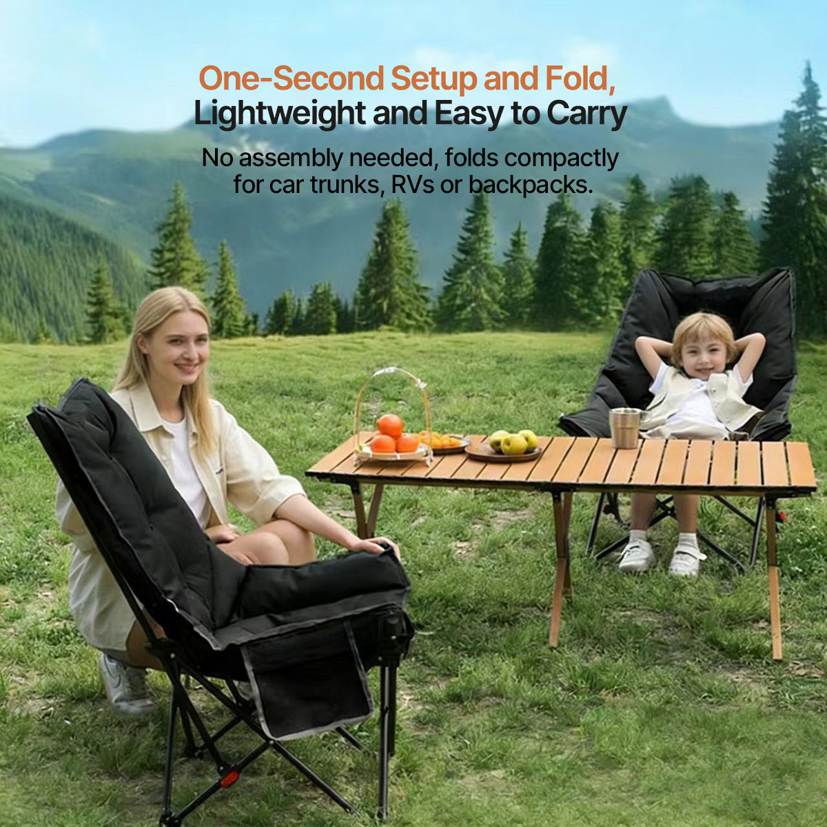 Outdoor Recliner Chair - Adjustable Gear Positions Foldable for Camping, Sports Events, Beach | Traverseon