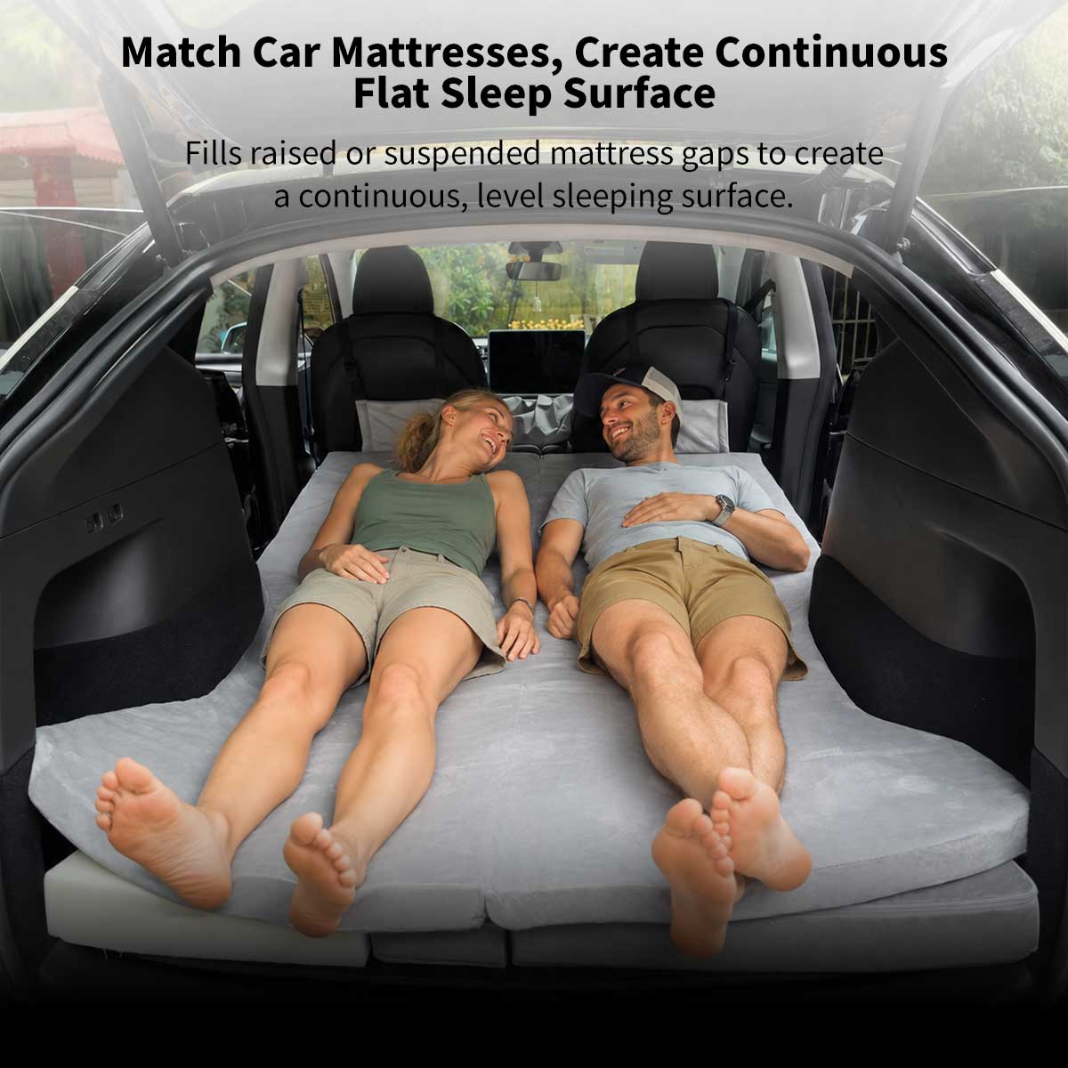 Car Bed Leveling Wedge Pad – 3 Piece 37.8 Inch High-Density Foam | Traverseon