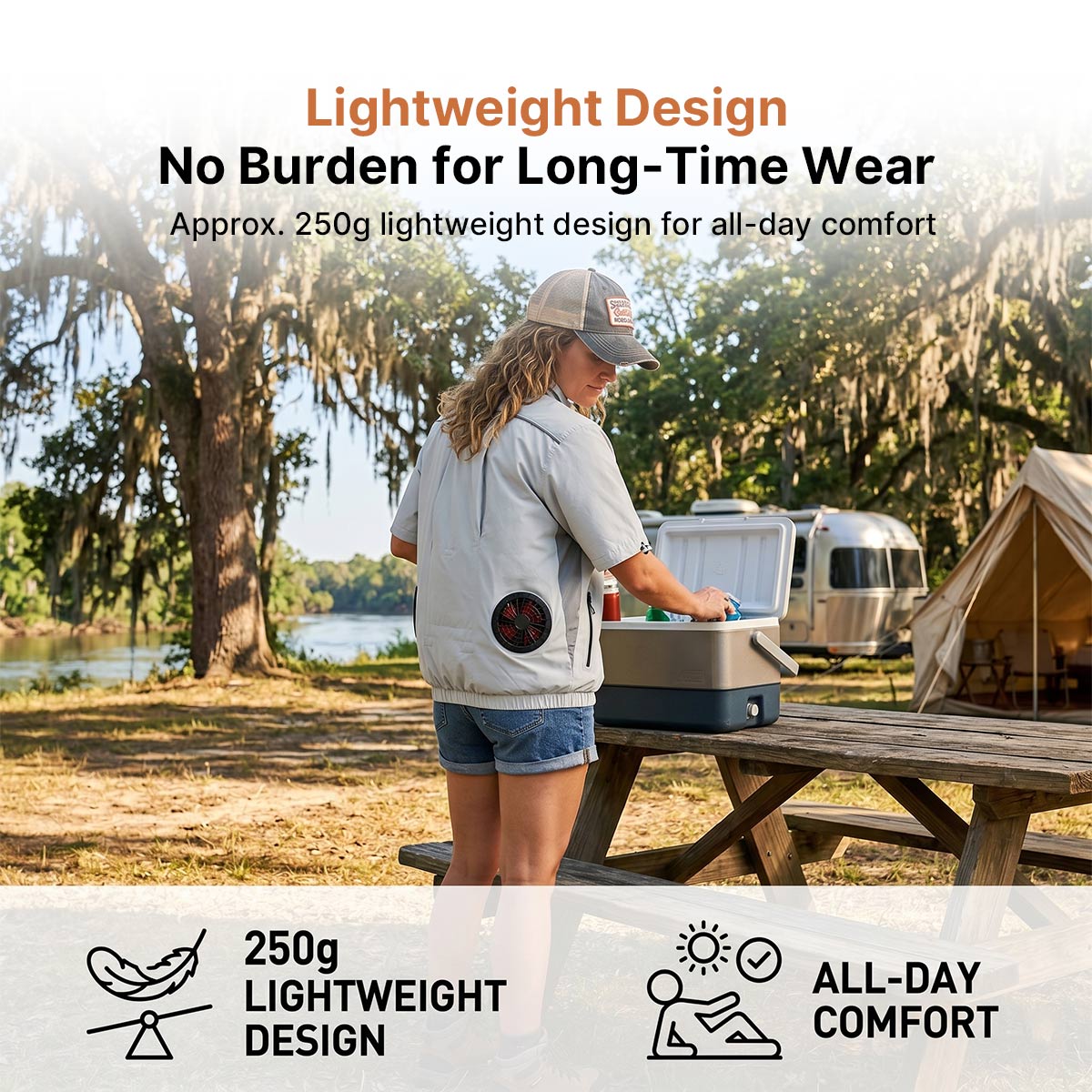 Cooling Workwear Fan Jacket – 5V/12V Outdoor Cooling Vest | Traverseon