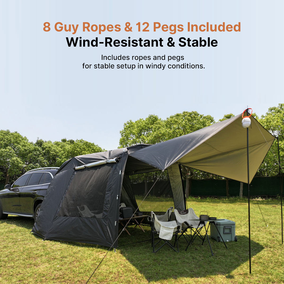 SUV Tailgate Tent Canopy – 210T 3000 Waterproof UV Protection for Car Camping | Traverseon