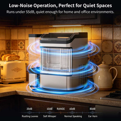 Commercial Portable Ice Maker – 17KG/38LB Fast Self-Clean Countertop Ice Machine | Traverseon